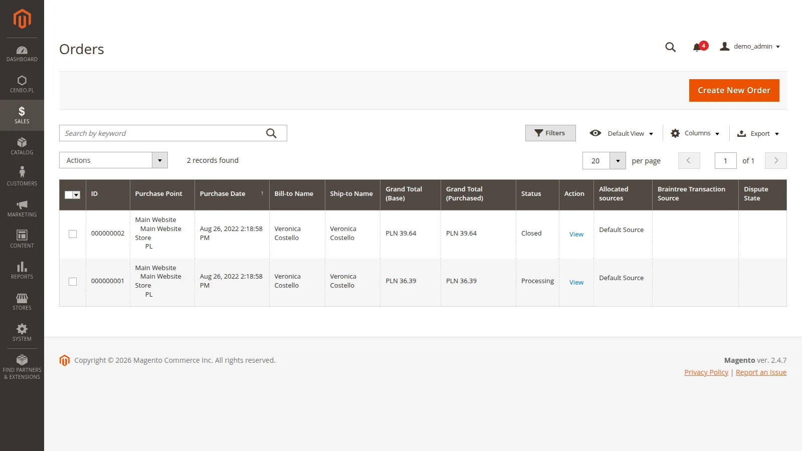 Demo Magento 2