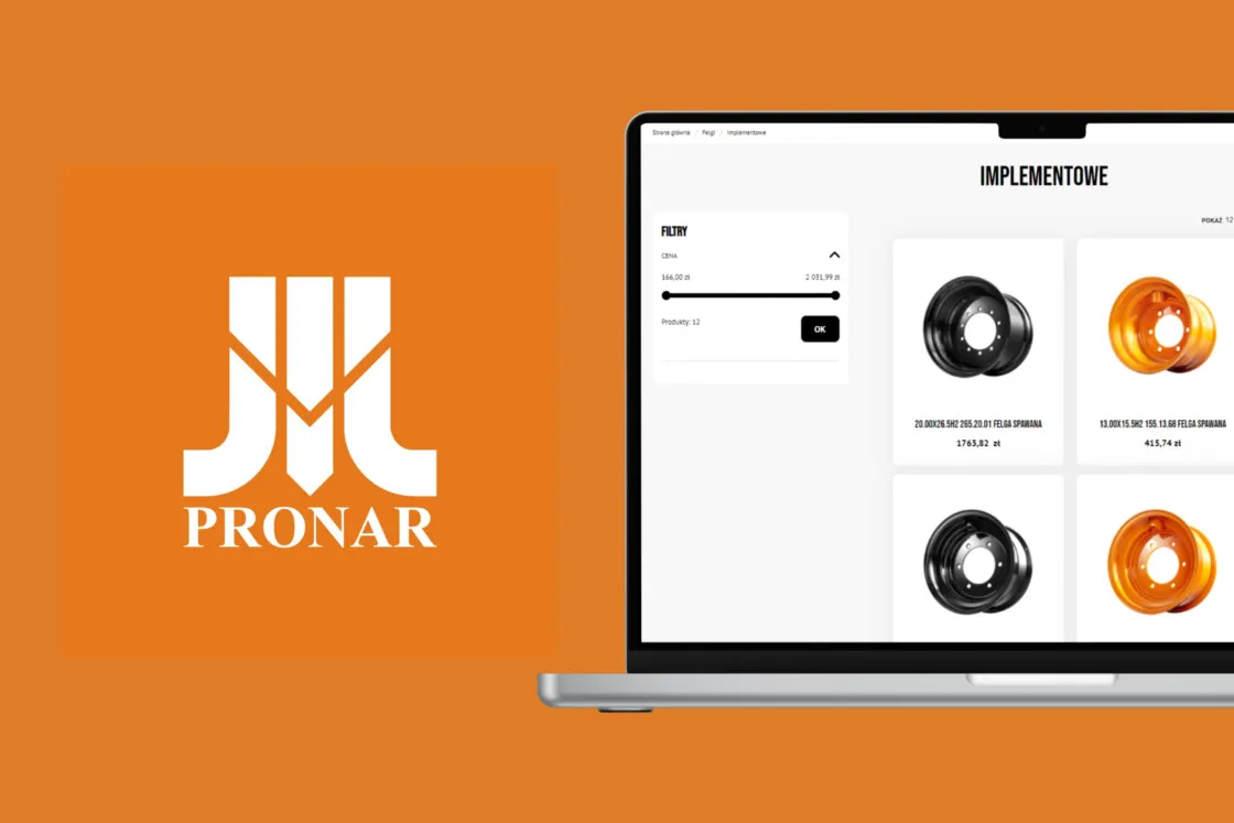 Listing kategorii sklepu Pronar Wheels na Magento 2